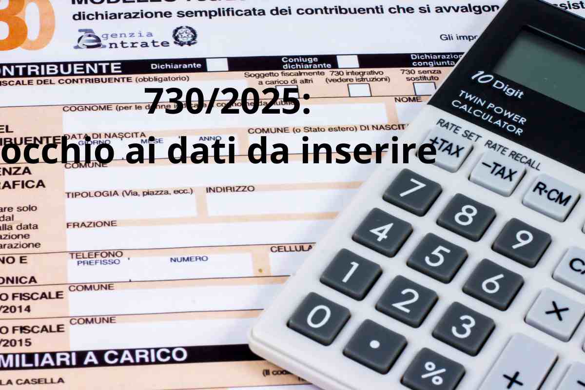 Modello 730 occhio ai dati da inserire